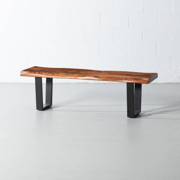 Acacia Live Edge Bench with Black U Shaped Legs/Natural Color Acacia Live Edge Bench with Black U Shaped Legs/Natural Color
