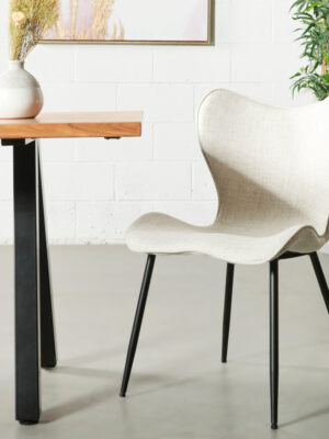 ALABAMA - Cream Fabric Dining Chair